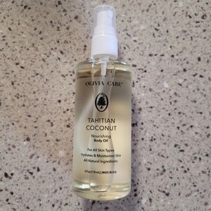Olivia Care Tahitian Coconut Nourishing Body Oil All Skin Types All Natural 4 oz